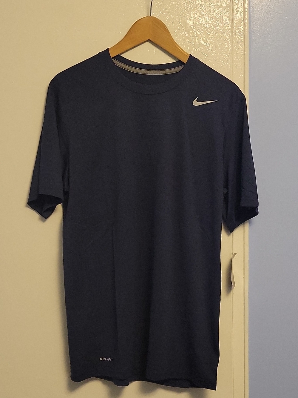 Nike Men’s Short Sleeve Crew T-Shirt — Navy with White Swoosh